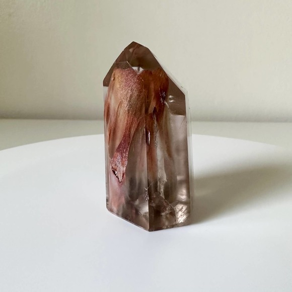 Fire Amphibole Quartz Tower Angel Phantom Point Crystal Natural High Quality - Picture 7 of 7